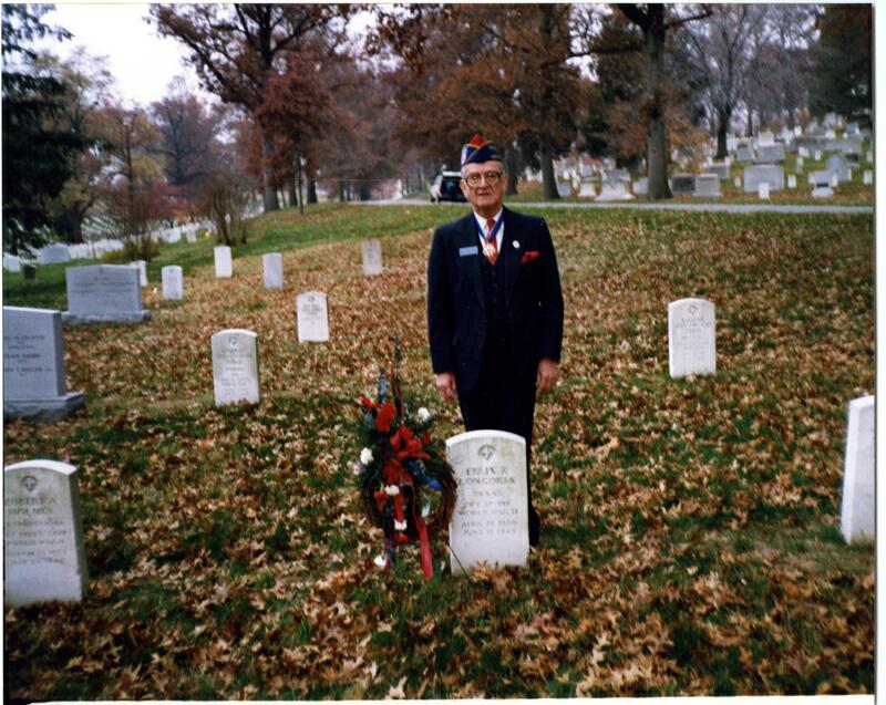 Hector P. García at Arlington National Cemetery.